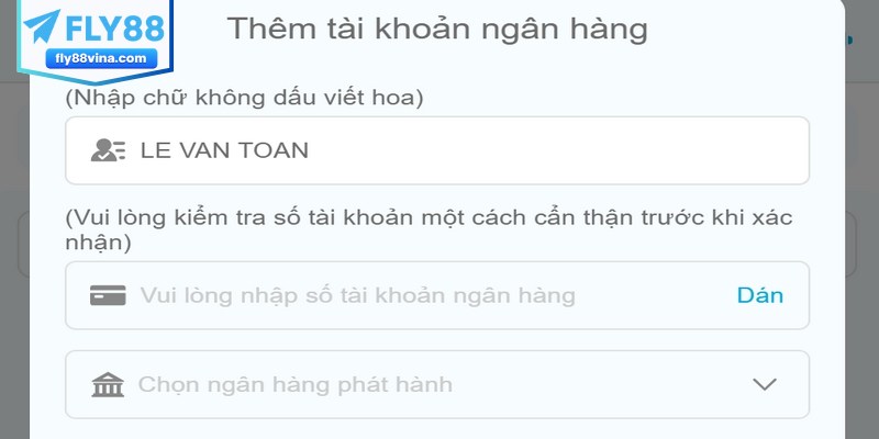 Trước khi thực hiện lệnh rút tiền FLY88, bạn cần hoàn tất bước xác minh